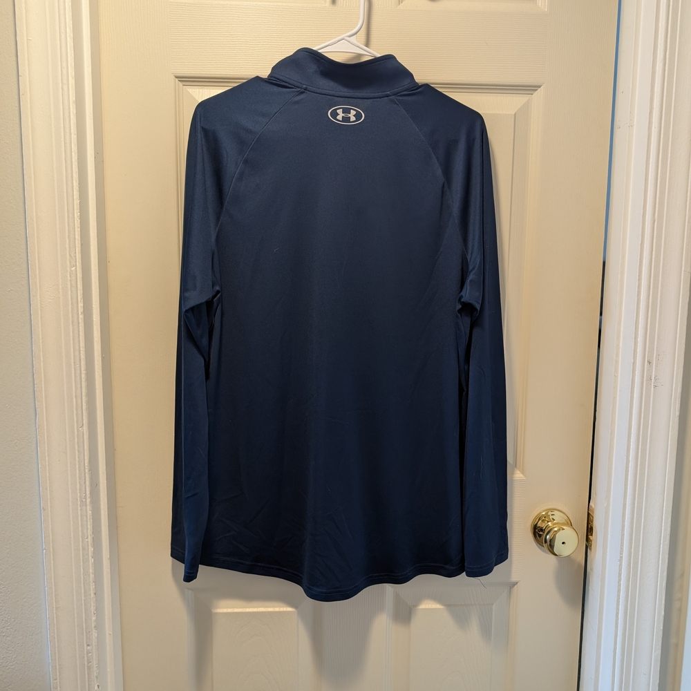 Under Armour Navy Blue Quarter-Zip Pullover - Picture 7 of 8